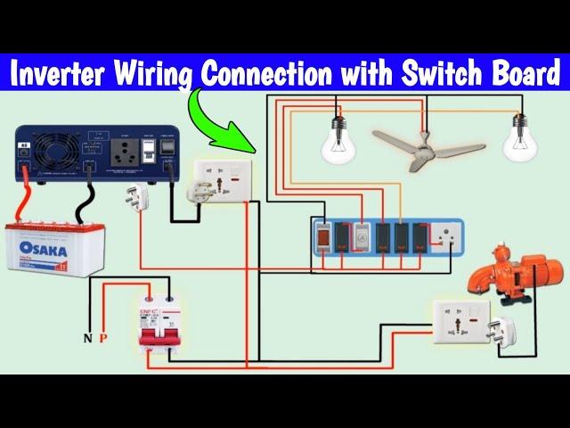 Inverter Wiring Connection in Switch Board | inverter connection for Home @MianElectric