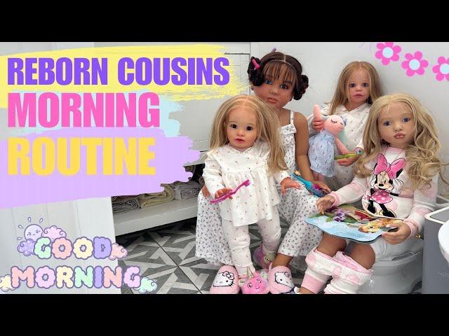 Reborn Doll ROLEPLAY Routine with FOUR Dolls 🪥 Morning Routine #reborn #roleplay #dolls