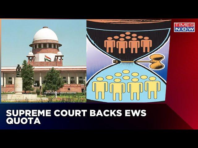 Supreme Court Backs EWS Quota, Three Out Of Five Judges Upheld The Decision | English News