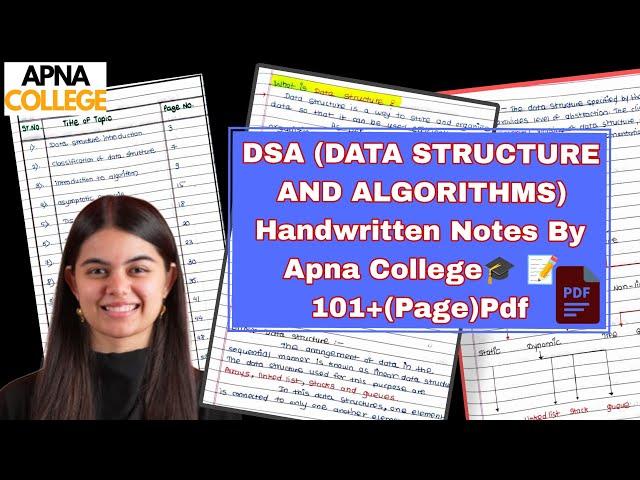 DSA Handwritten Notes | Apna College | Complete Data Structures & Algorithms for Coding Interviews