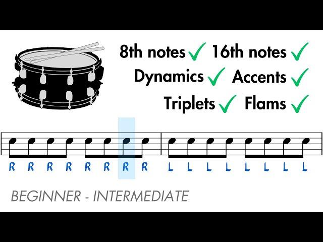 10-Minute Snare Drum Warm Up!