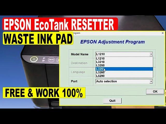 Epson l3250 Resetter Download | Epson L3250 ink pad RESET