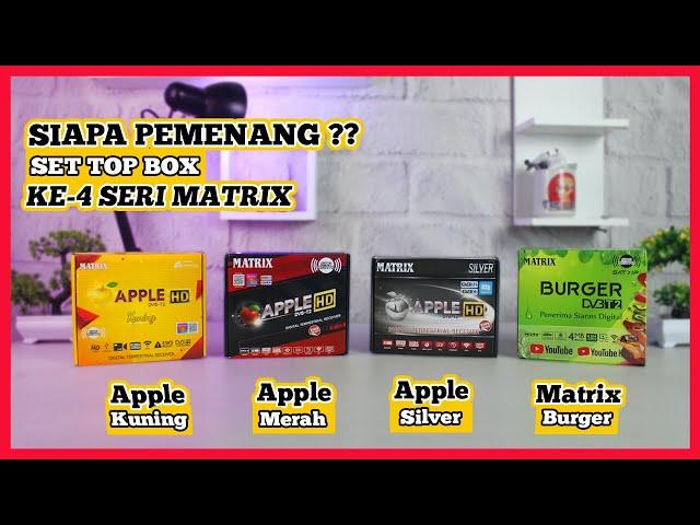 Ini 4 Varian Terlaris!!! Set Top Box TV Digital DVB-T2 Matrix Apple Red vs Silver vs Yellow vs Green