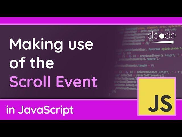 The "scroll" event in JavaScript | window.onscroll