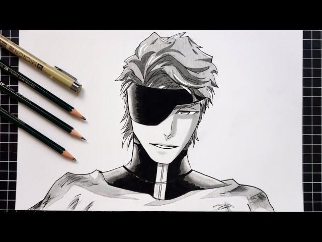 How to Draw AIZEN | Bleach | Step by Step - Easy Drawing Tutorial