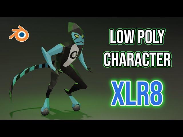 Low-Poly XLR8 in Blender (X for XLR8)