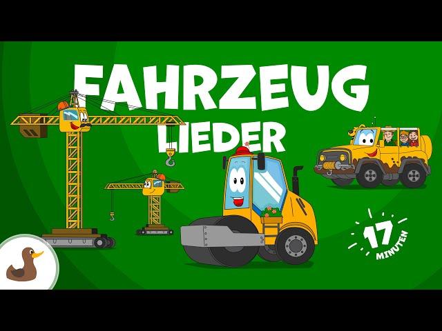 Fahrzeuglieder-Mix: Walze, Kran, Zug, Boot, Jeep | Bagger Mats & Freunde | Sing Kinderlieder