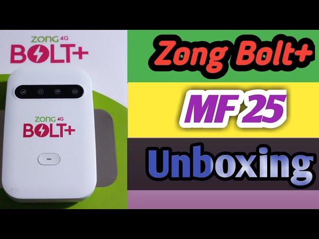 Zong 4G Bolt+ MF25 Wifi Device Unboxing