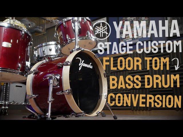 Floor Tom To Bass Drum Conversion // Yamaha Stage Custom