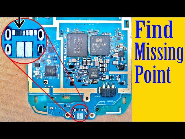 How to track find damaged missing points lines in mobile phone board pcb with multimeter Tutorial#33