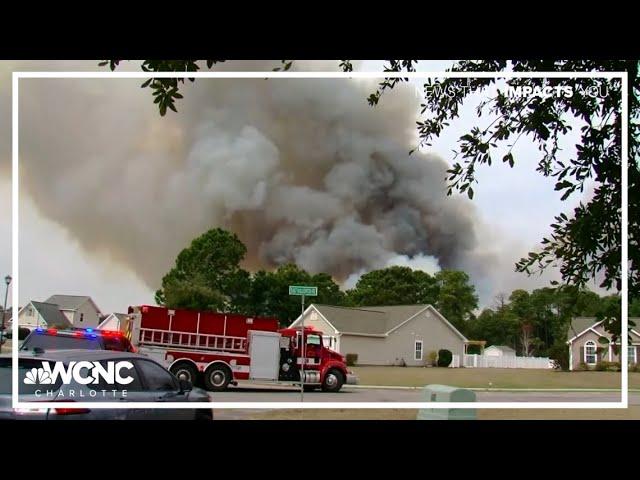 Fires rage across the Carolinas, officials urge people to follow burn bans