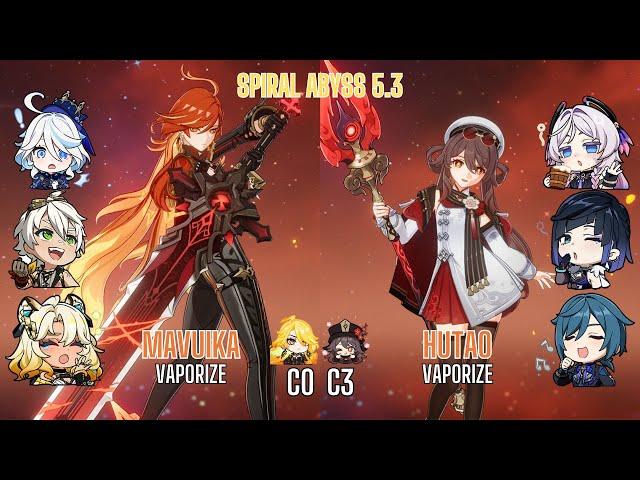 C0 Mavuika Vaporize  - C3R1 Hutao Citlali Vaporize | Spiral Abyss 5.3 | Genshin Impact 5.3