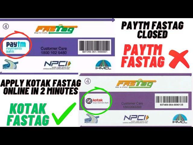 How to apply for Kotak Bank Fastag online | Paytm Fastag closed | Paytm ka kya hoga