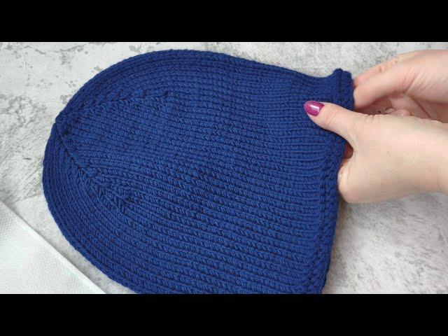 Blue knitted beanie hat, wool hat, hat for men, hat for women