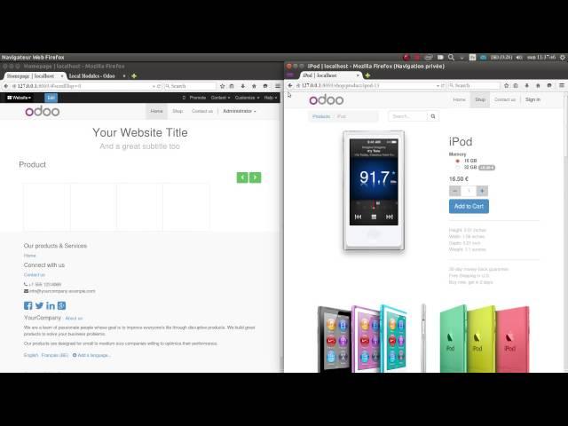 Odoo - snippet dynamic -  product carousel