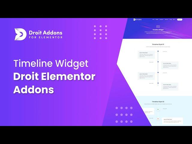 Timeline Widget | Droit Addons for Elementor