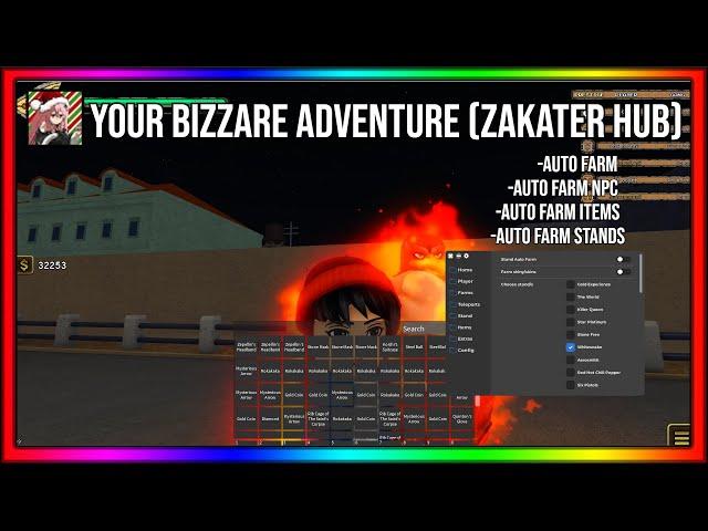 YBA/Your Bizzare Adventure Script/Hack Zakater Hub - Auto Farm NPC - Auto Farm Stands & Items