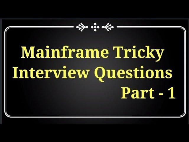 Cobol | Mainframe Cobol Tricks | Mainframe Cobol Tips | Cobol Interview Questions