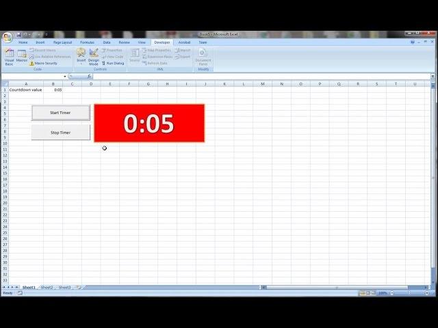 How to Create a Countdown Timer Clock in Excel and VBA