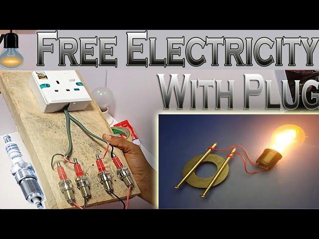 Free Electricity with 4 Spark Plugs And Magnet to Power Appartmen