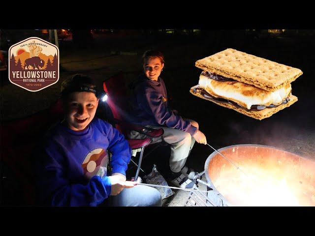 S'MORES IN THE USA FOR THE FIRST TIME LIVESTREAM! (YELLOWSTONE CAMPFIRE)