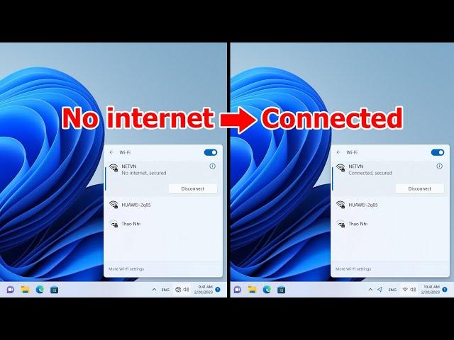 How to Fix " No internet, secured " in Windows 11