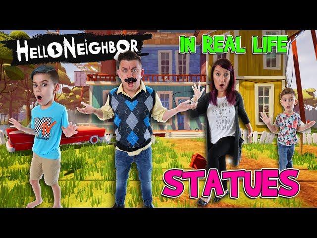 Hello Neighbor In Real Life Statues! FUNhouse Family