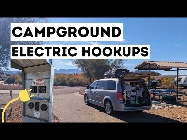 How to Use Electric Hookups at a Campground - Tips & Tricks for VAN LIFE Camping