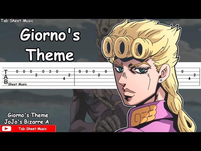 Giorno's Theme (from Jojo's Bizarre Adventure Golden Wind) - Guitar Tutorial