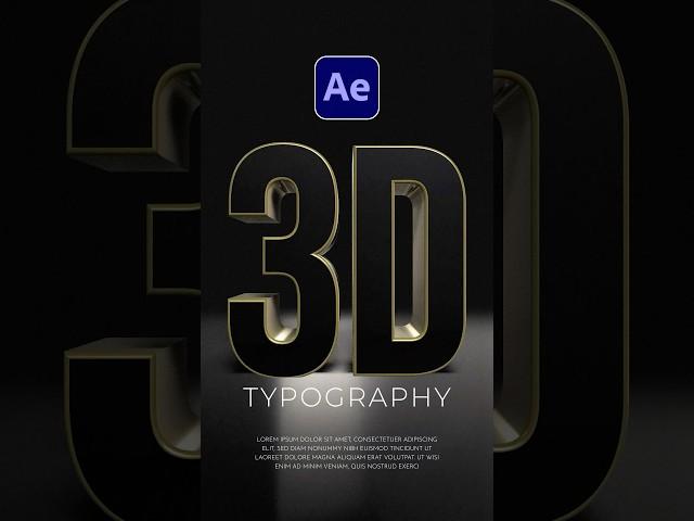 Create 3D Black & Gold Text in After Effects