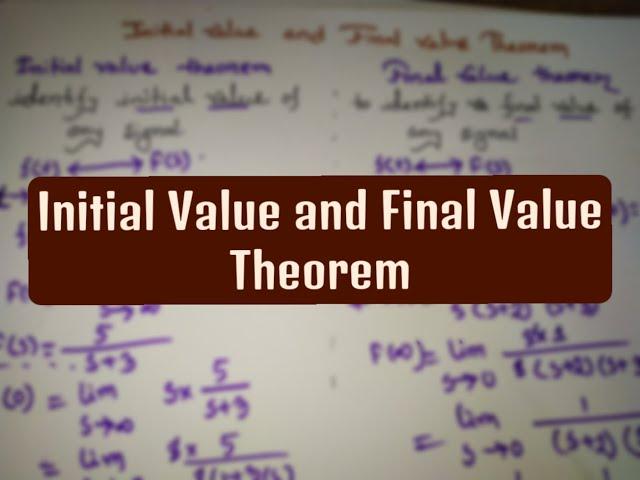 Initial value and final value theorem of Laplace Transform in Bangla