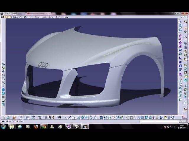 Catia V5 Tutorials|Wireframe and Surface Design|Multi Section Surface|3 Guide Curves