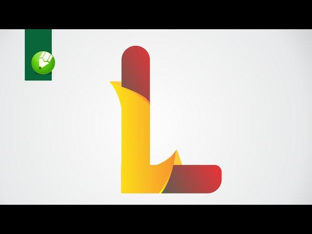 How to make Gradient Letter L logo Design in CorelDRAW | Kashif Graphic Tutorial