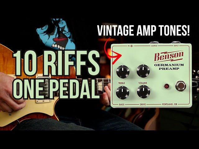 10 Vintage Amp Riffs | Benson Amps Germanium Preamp | Pedal Demo