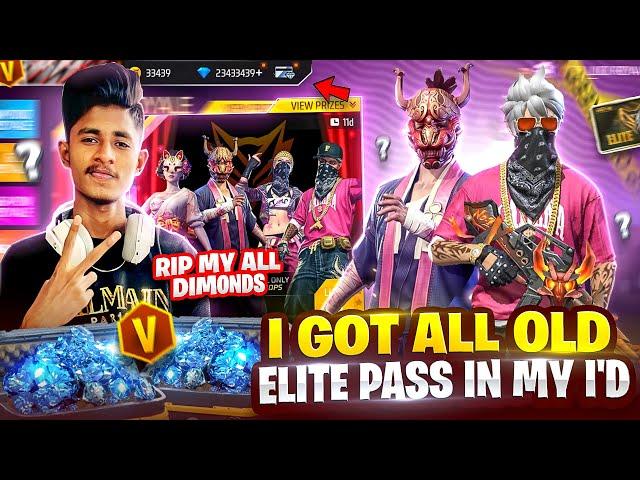 I Got Super Rare Old Elite Pass(S1 - S5) in My ID-RIP My Dimonds-Garena Free Fire##hallofelites