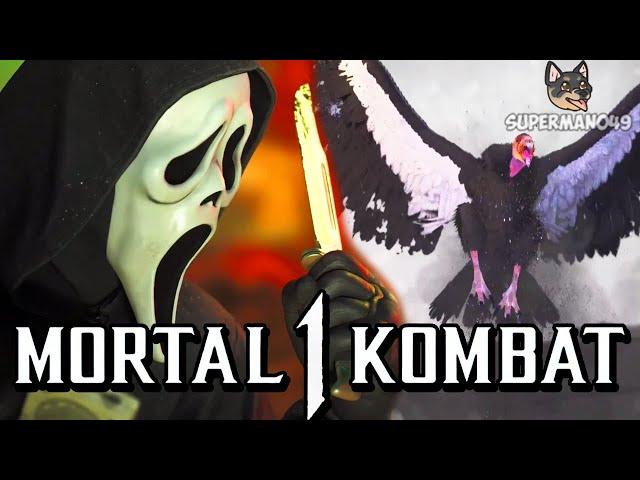 GHOSTFACE ANIMALITY GAMEPLAY! - Mortal Kombat 1: "Ghostface" Gameplay & Intros (Ghostface DLC)