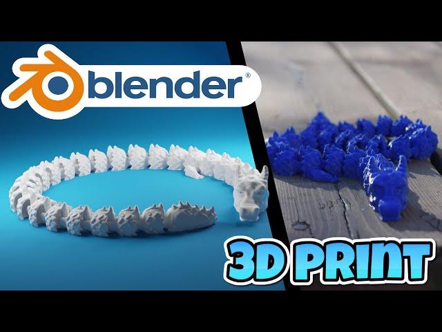 Articulated Dragon 3d print // Blender tutorial