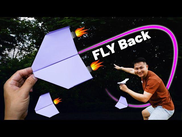 Learn how to fold a paper airplane that flies back to you!