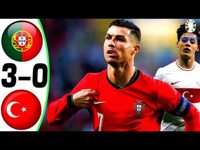 Portugal vs Turkey 3-0 - All Goals and Highlights 2024  RONALDO