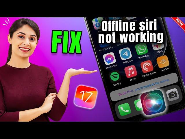 iOS 17 : How To Use Siri Without Internet Connection iPhone | Offline siri not working