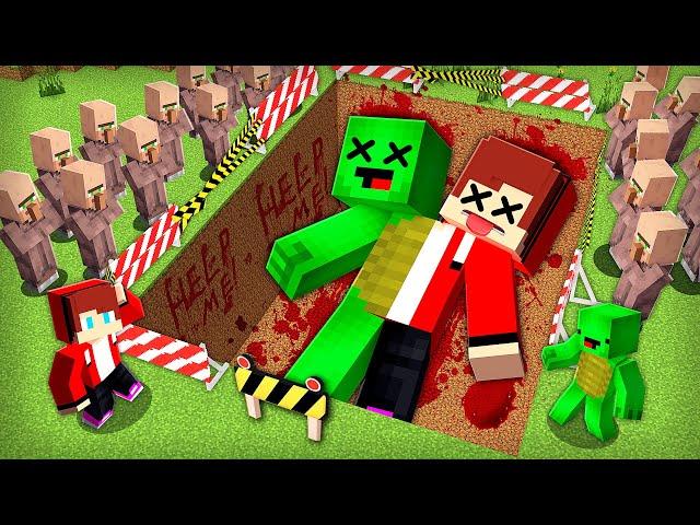 TWO HEADS JJ and Mikey BURIED ALIVE in Minecraft Challenge - Maizen