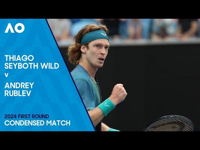 Thiago Seyboth Wild v Andrey Rublev Condensed Match | Australian Open 2024 First Round