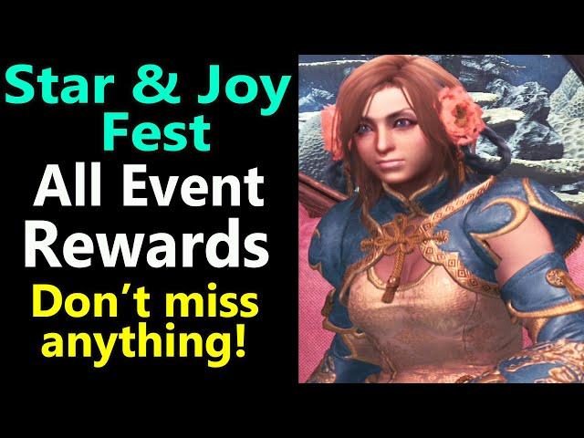 MHW: Holiday Joy & Star Fest: All Event Rewards Layered Armor | Palico | Room Decor | Oolong | Guide