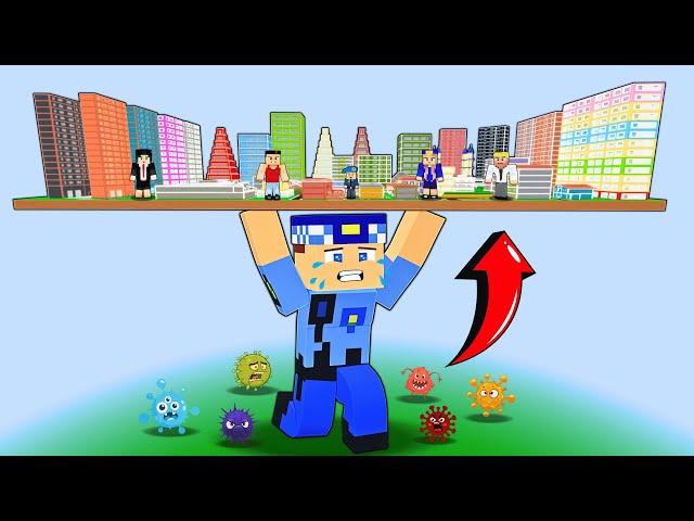 KEREM COMMISSIONER LIFTED THE CITY IN THE AIR TO PROTECT US! - Minecraft