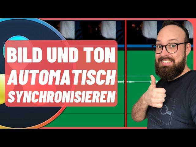 AUTOMATISCH BILD UND TON SYNCHRONISIEREN in DaVinci Resolve