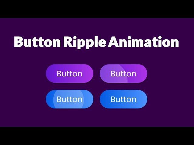 Button Ripple Effect on Click Using CSS3 & Vanilla Javascript