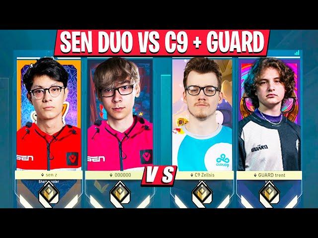 SEN TenZ With SEN Zekken Vs C9 Zellsis With Guard Trent In Ranked Game | VALORANT