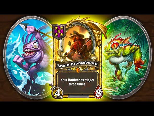 Crazy Golden Brann Value | Hearthstone Battlegrounds