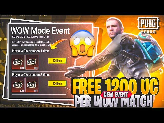PLAY WOW MAP AND GET 1200 UC | Pubg New wow summer event