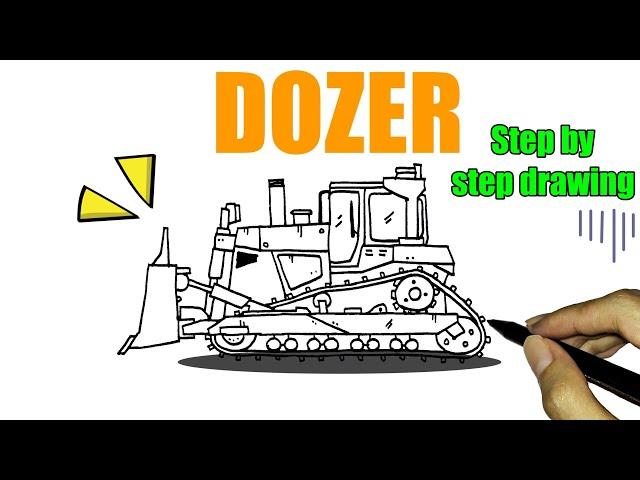 How to Draw a Bulldozer Bulldozer - Step by Step Drawing